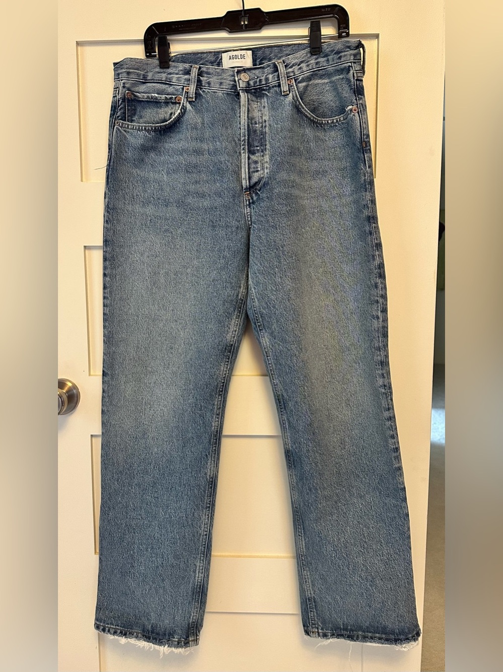 Agolde women’s boyfriend Jeans in Light Blue Wash
